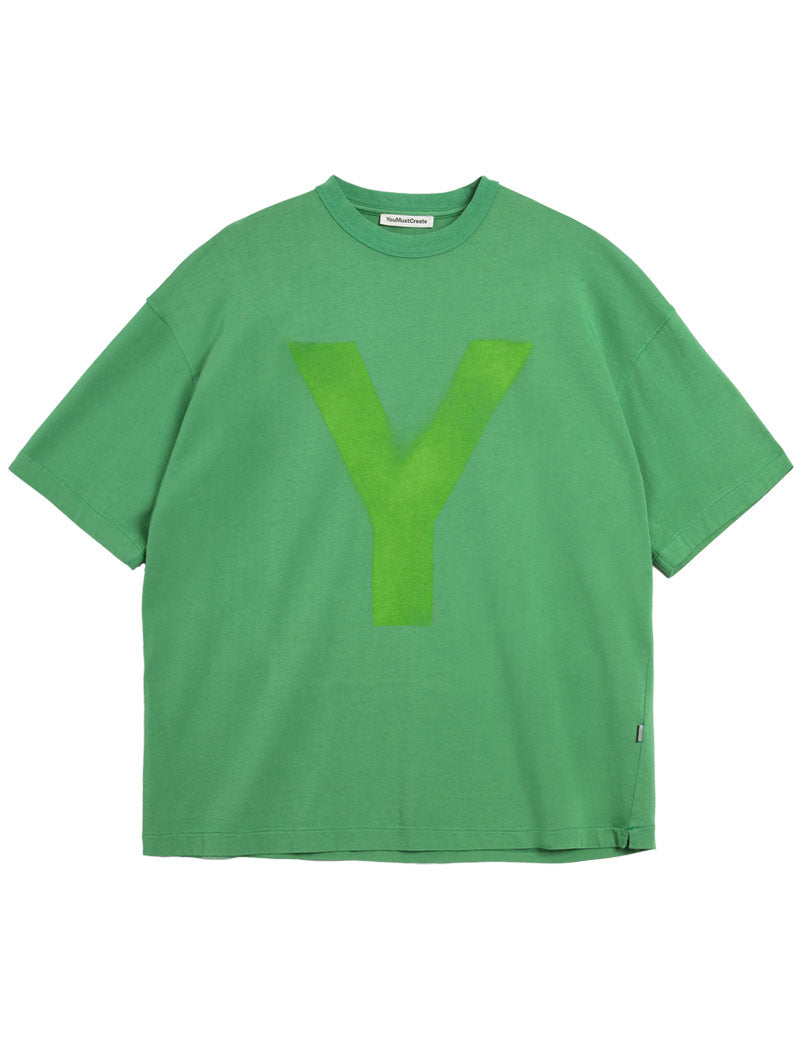 YMC Triple Y Print T-Shirt Green