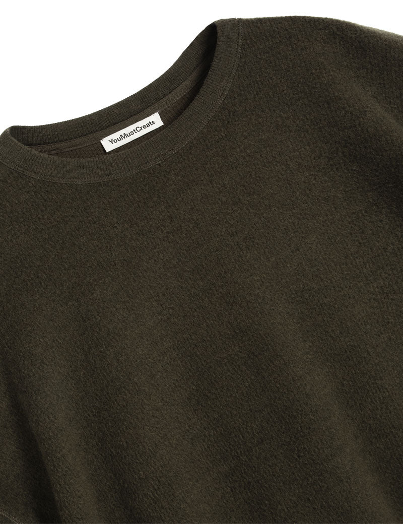 YMC Studio Wool Sweatshirt Dark Green