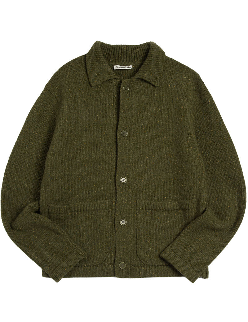 YMC Baker Cardigan Green