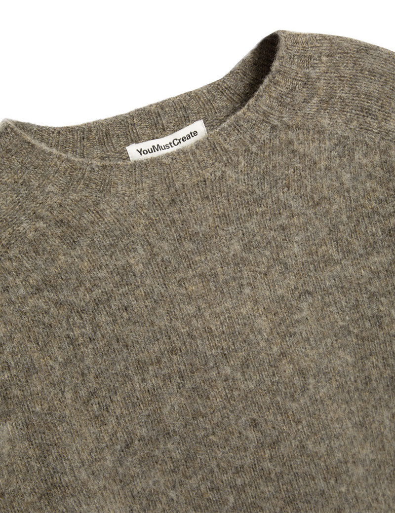 YMC Suedehead Knit Jumper Brown