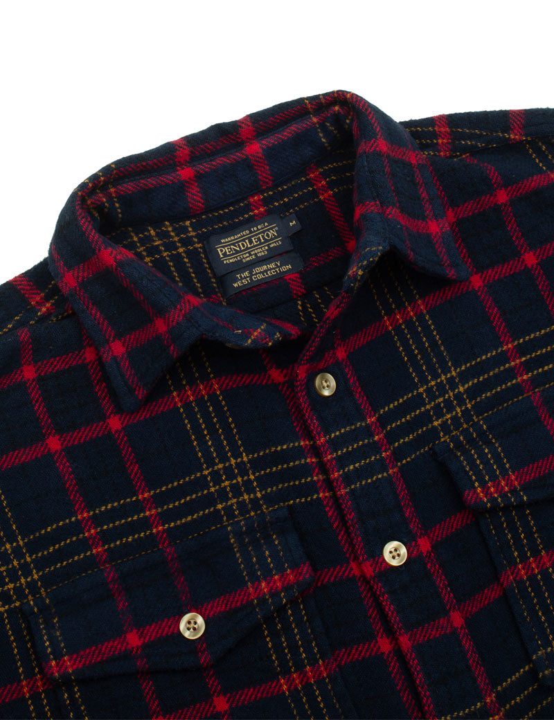 Pendleton Big Pocket Check Shirt Navy Red