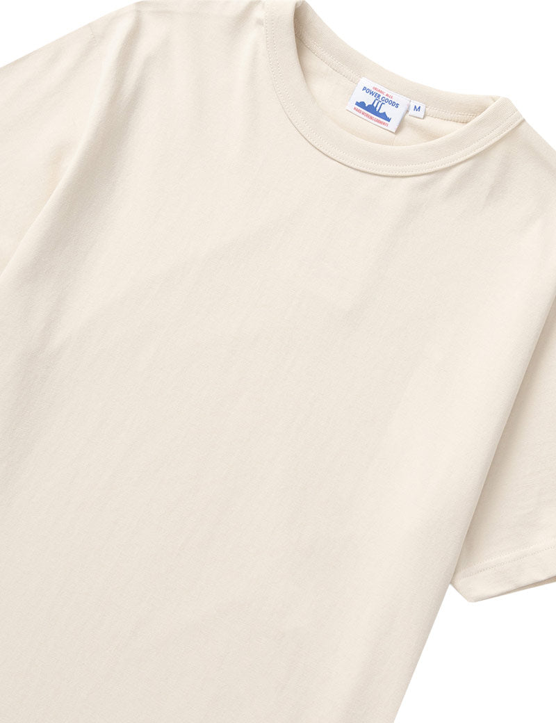 Power Goods Archive T-Shirt Putty Angled Front View