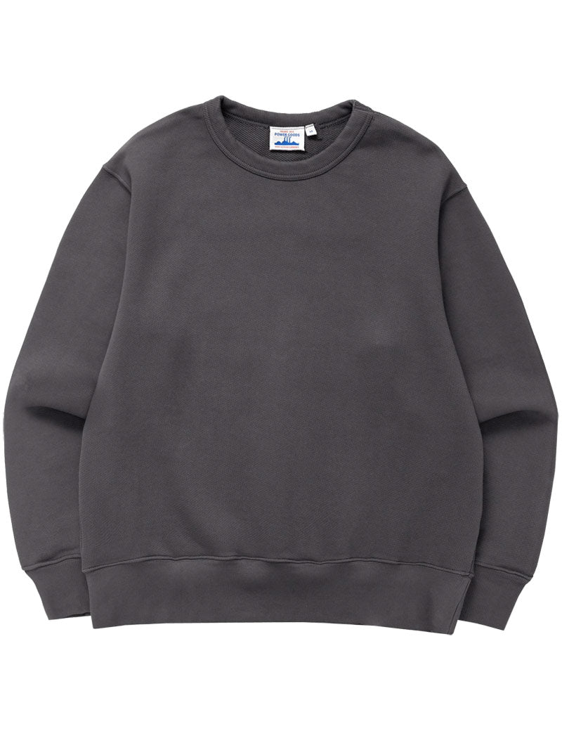 Power Goods Loopback Crewneck Sweatshirt Washed Black