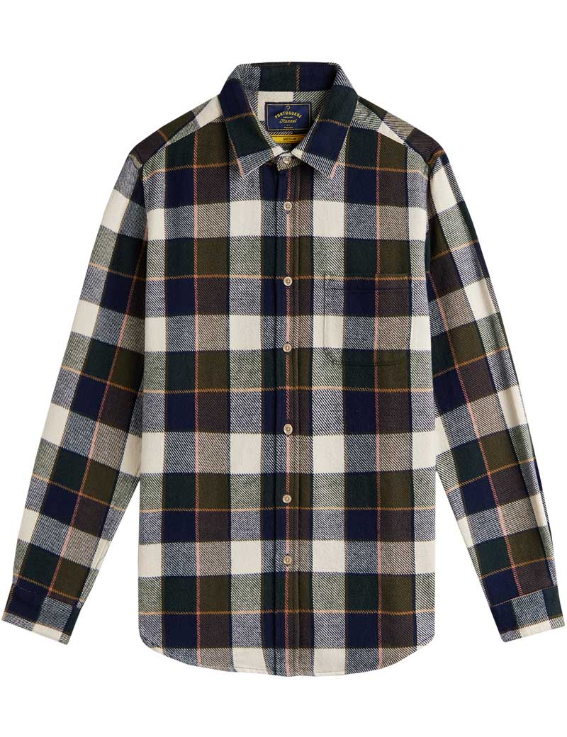 Portuguese Flannel Pine Checked Shirt