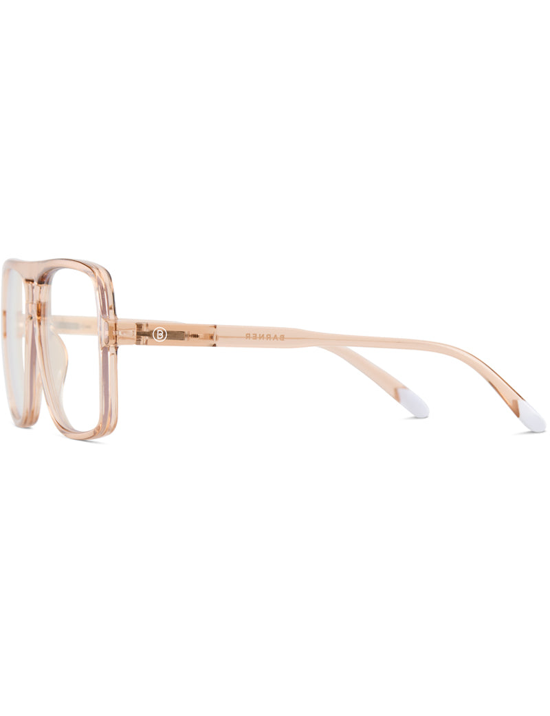 Barner Jake Blue Light Reading Glasses Glossy Rose Side View