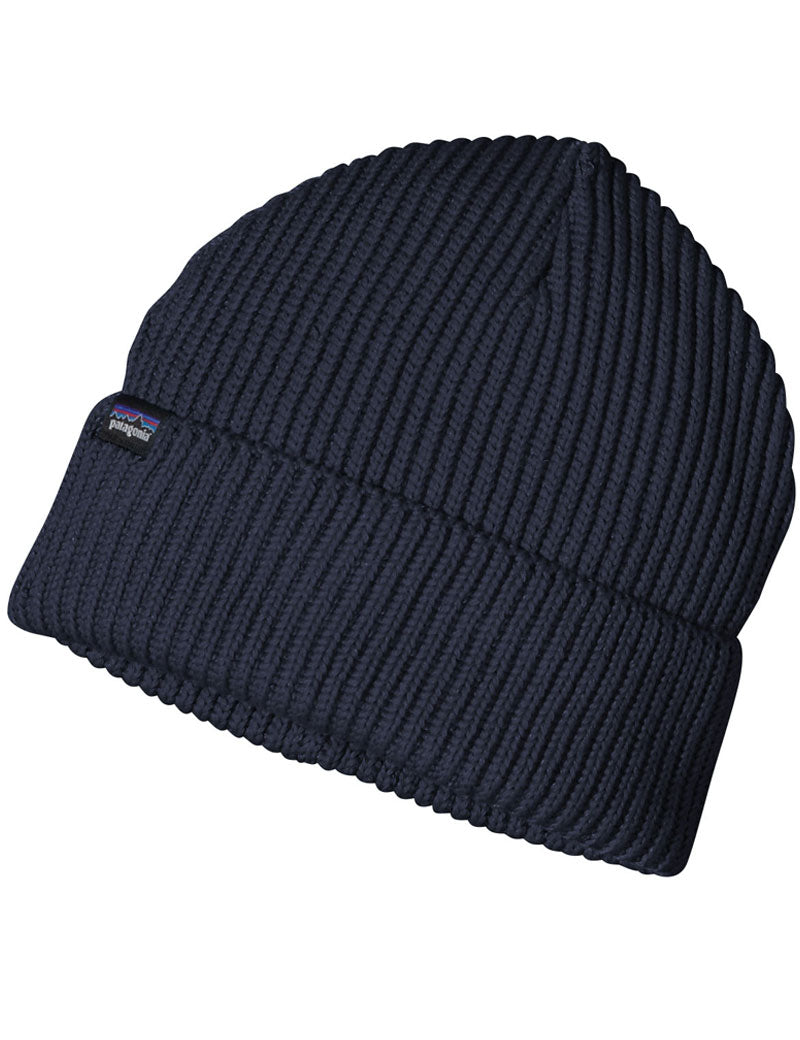 Patagonia Fisherman Rolled Beanie Navy Blue Angle