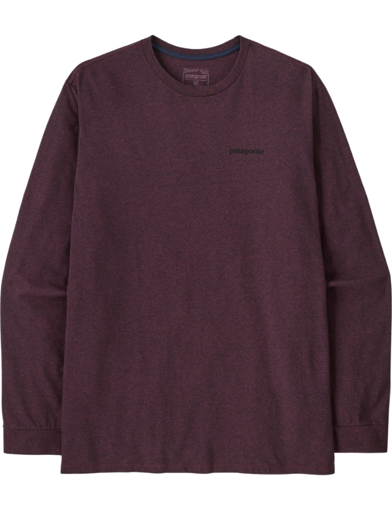 Patagonia M's P-6 Logo Long Sleeved Responsibili-Tee T-Shirt Berry Fig Front