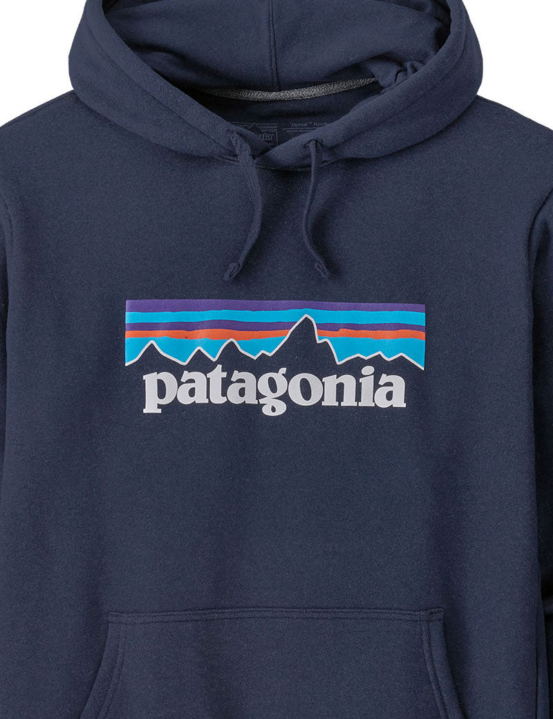 Patagonia Men's P-6 Logo Uprisal Hoody New Navy Logo Detail