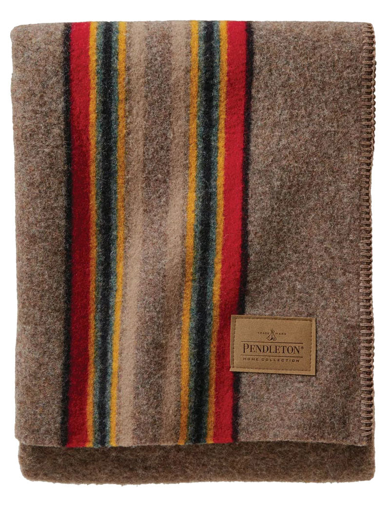 Pendleton Yakima Camp Blanket Mineral Umber Folded