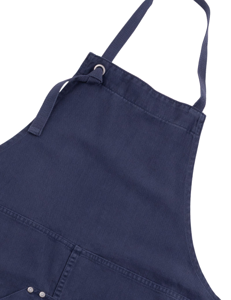 Pexwear Chefs Apron Deep Blue Strap Detail