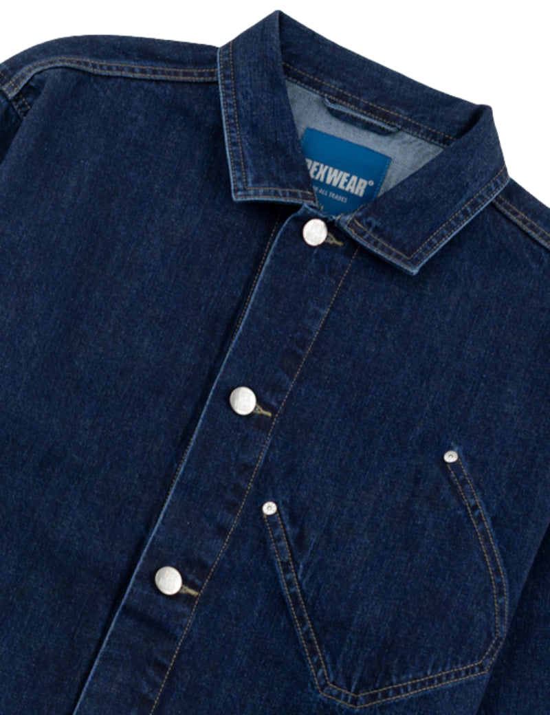 Pexwear Tradesman Denim Jacket Indigo Blue Collar