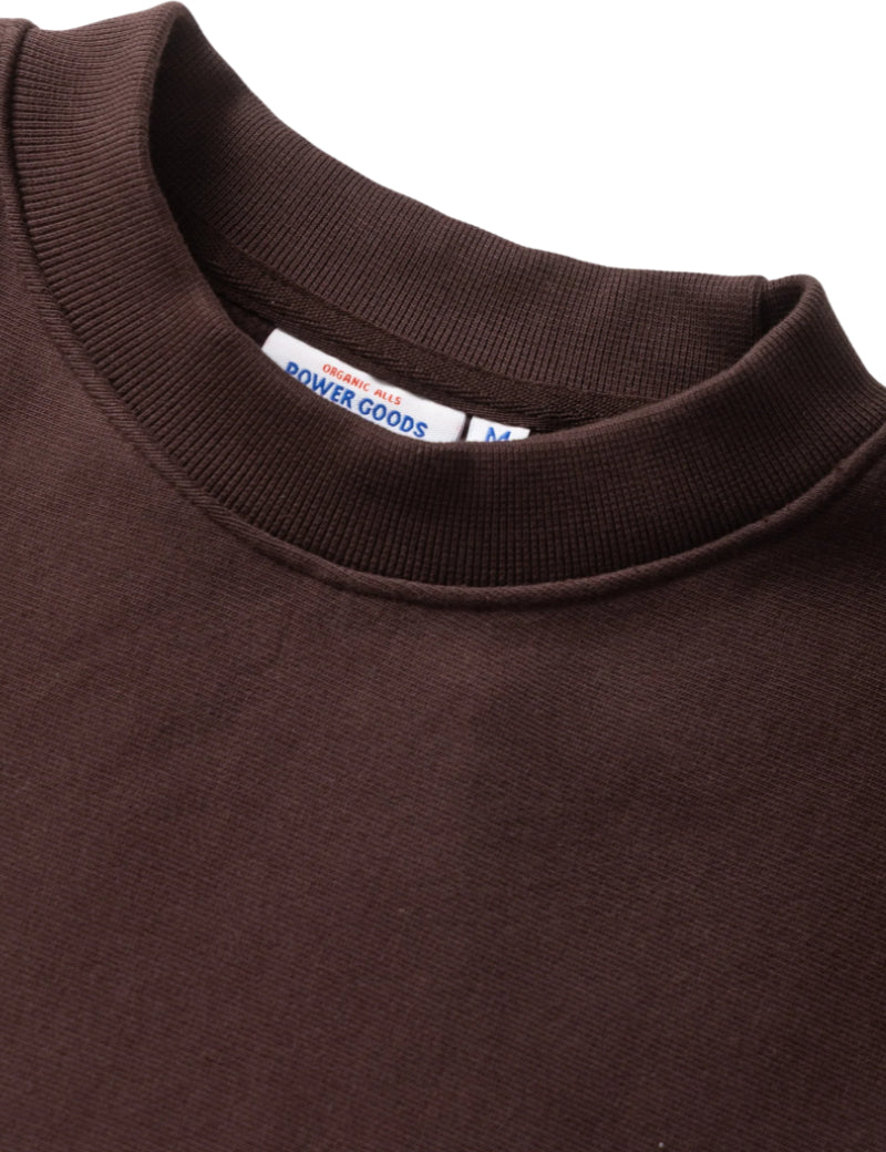 Power Goods Super Weight Crewneck Sweatshirt Coffee Collar