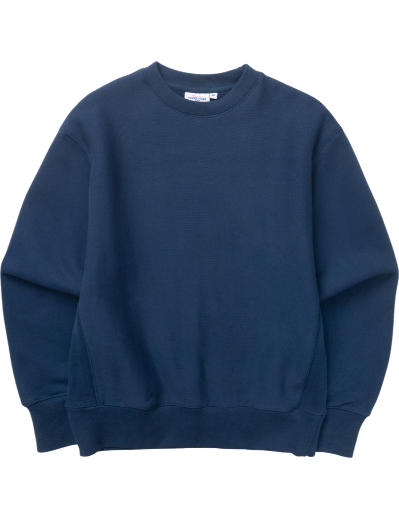 Power Goods Super Weight Crewneck Sweatshirt Navy Blue Front
