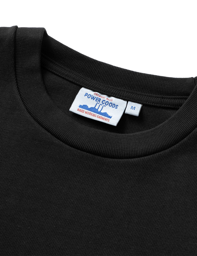 Power Goods Super Weight T-Shirt Black Collar Detail