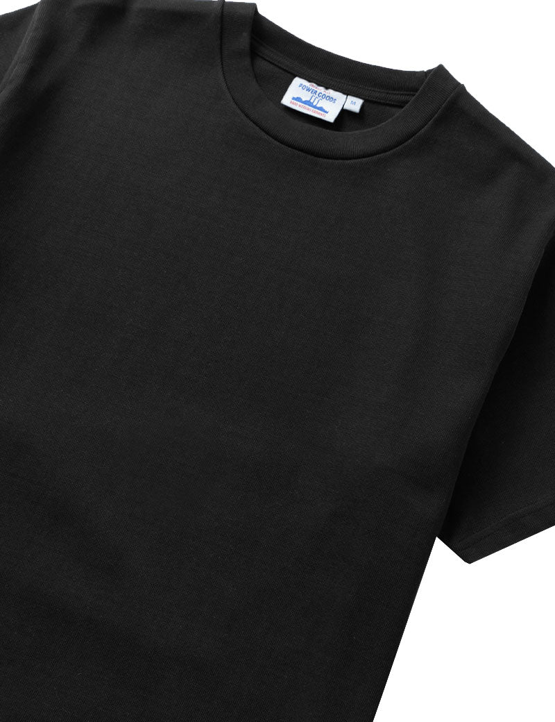 Power Goods Super Weight T-Shirt Black Fabric Detail