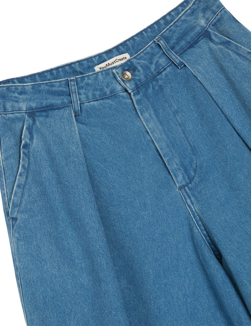YMC Deadbeat Trouser 90's Denim Indigo Waistband Detail