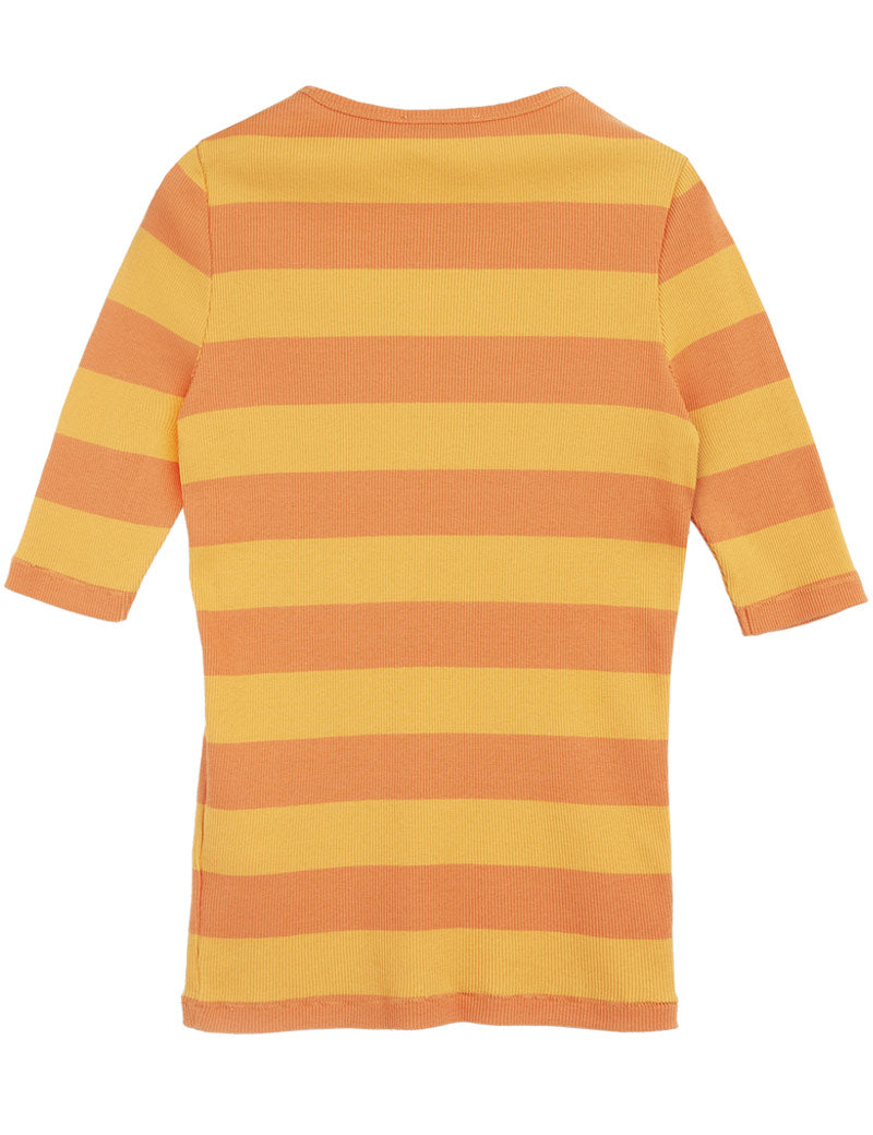 YMC Charlotte Top Wide Stripe Orange, Yellow Back View