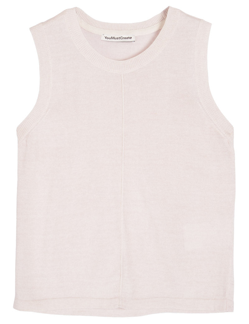 YMC Dot Knit Vest Pink Marl