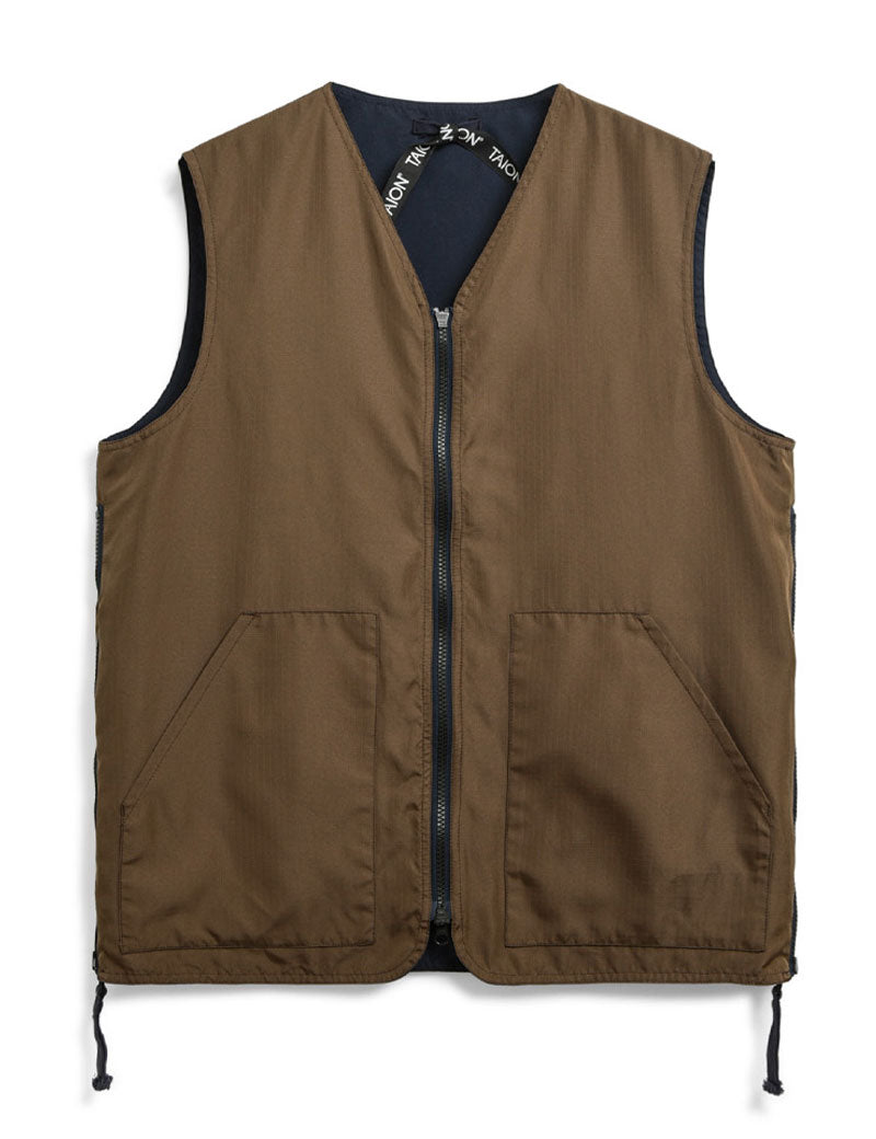 Taion Military Reversible V Neck Vest Dark Navy