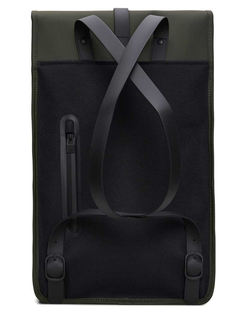 Rains Backpack W3 Green 13000 Back
