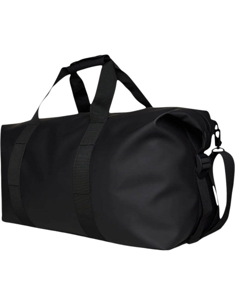 Rains Hilo Weekend Bag Large Black 14210 Angle