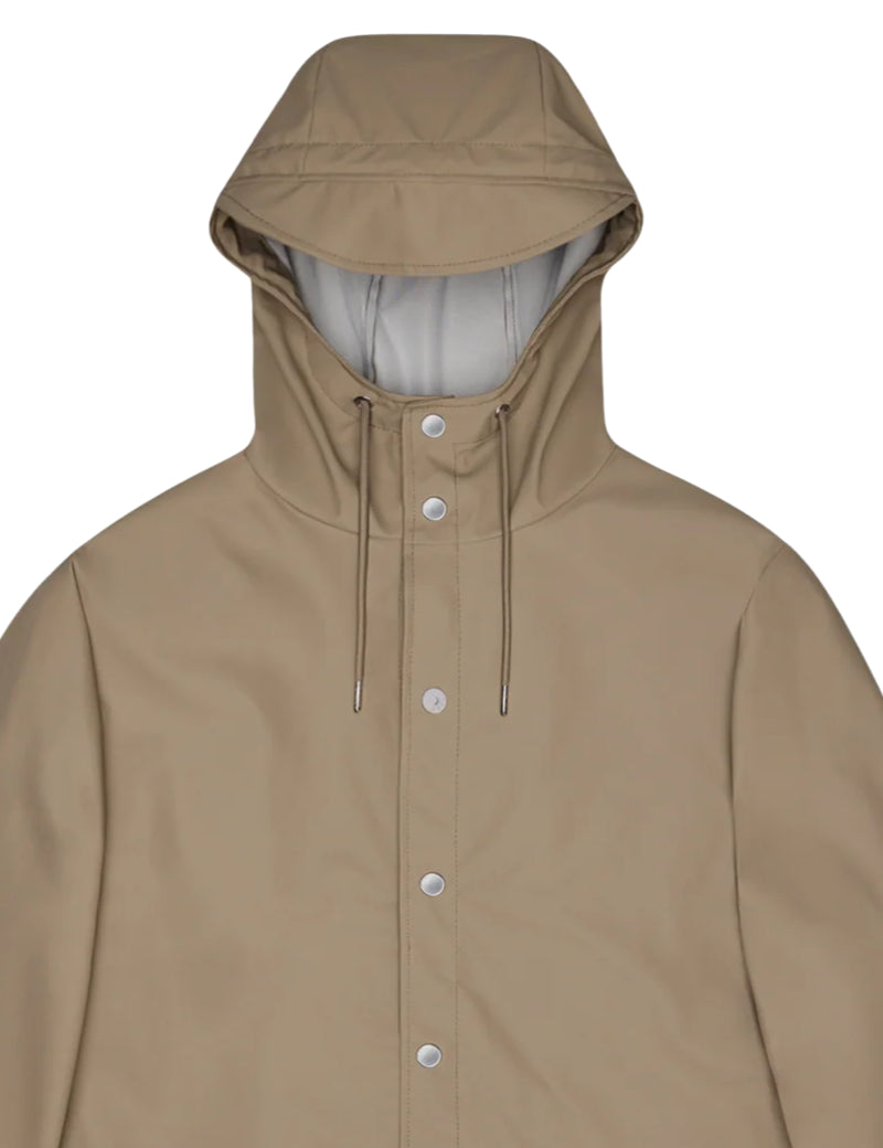 Rains Waterproof Jacket Beige 12010 Hood