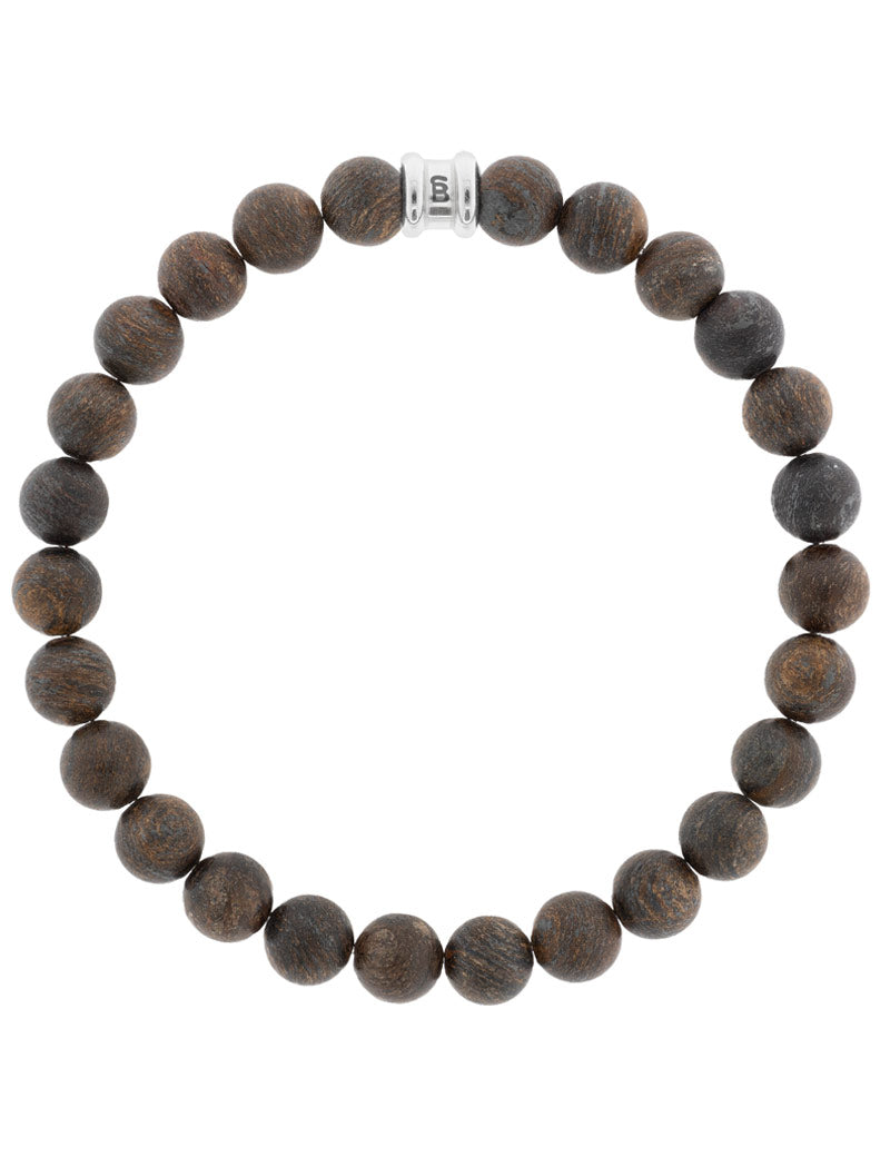 Steel & Barnett Stones Bracelet Basic Matt Bronzite