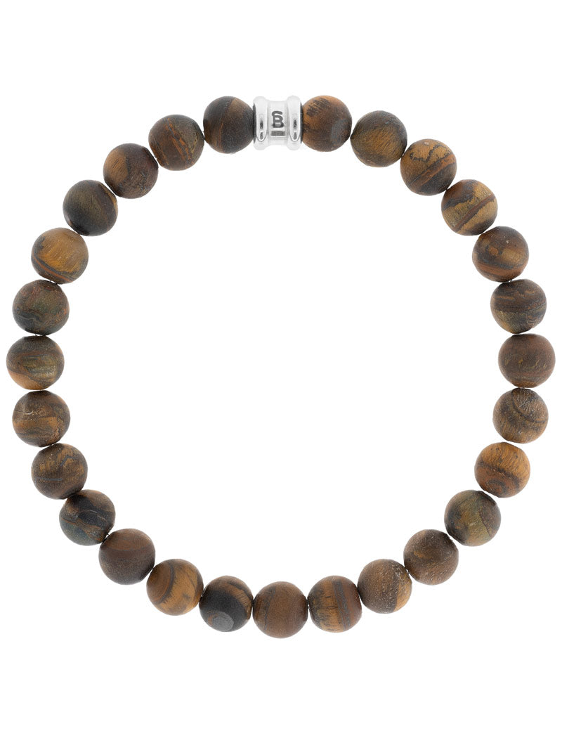 Steel & Barnett Stones Bracelet Basic Matt Tiger