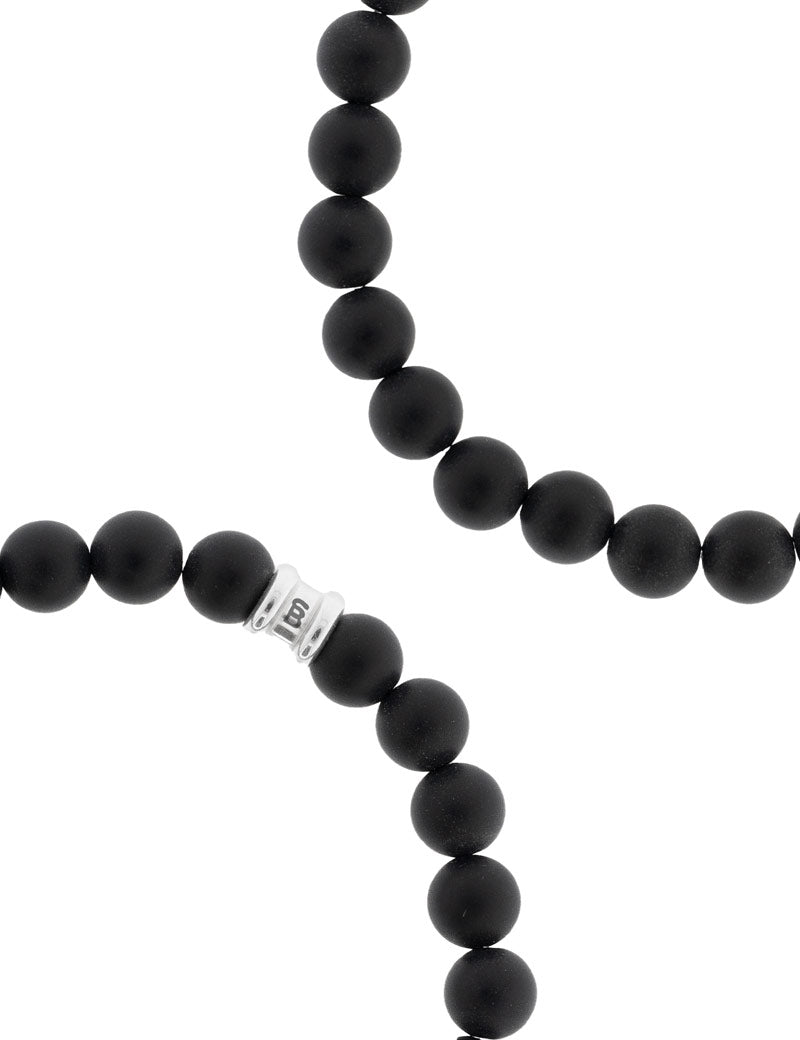 Steel & Barnett Stones Bracelet Matt Black Onyx