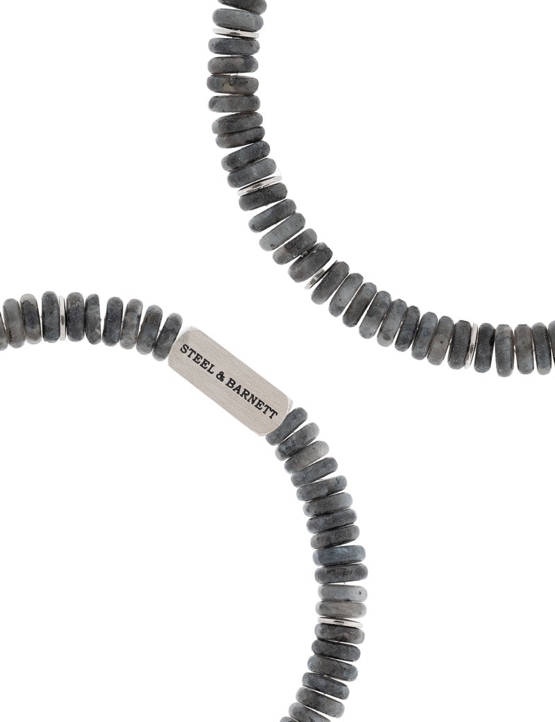 Steel & Barnett Stones Bracelet Two Tone Matt Spectrolite