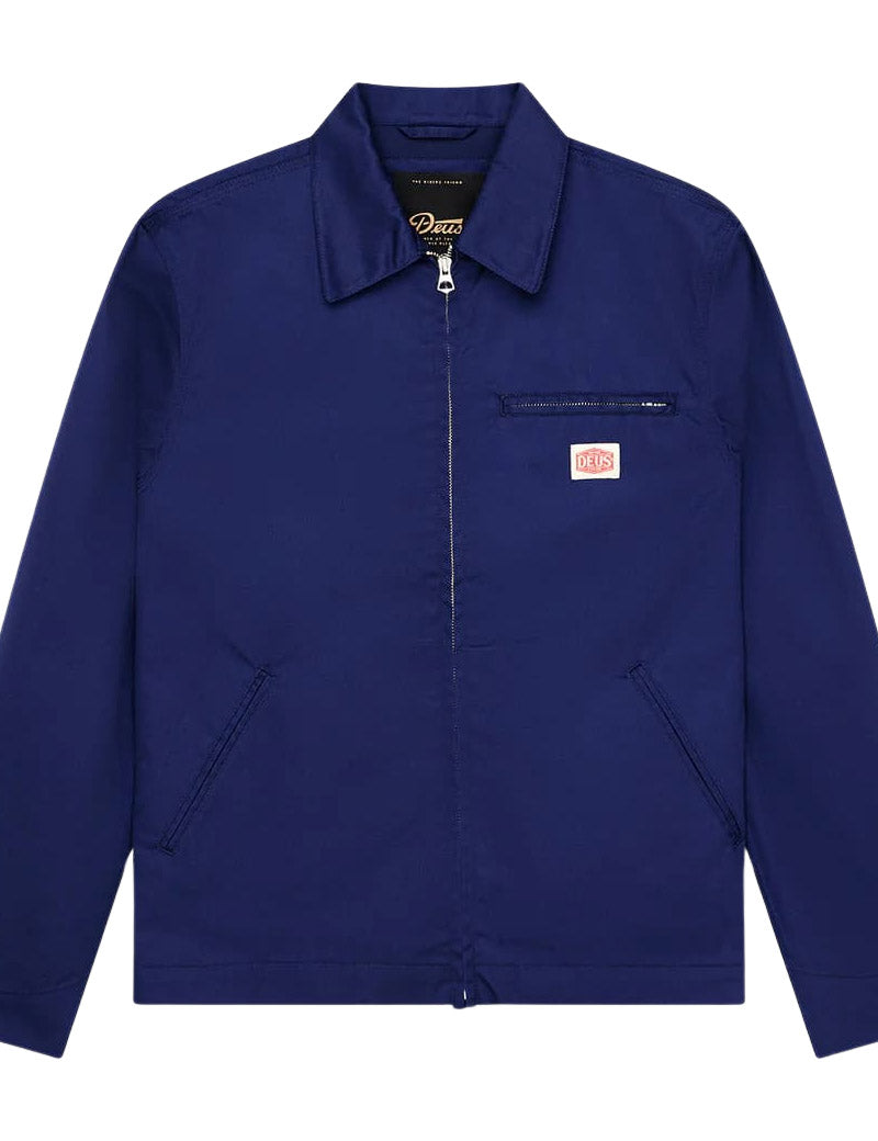 Deus Ex Machina Service Work Jacket French Blue Close