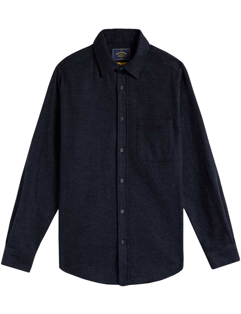 Portuguese Flannel Sounds Micro Check Shirt Grey