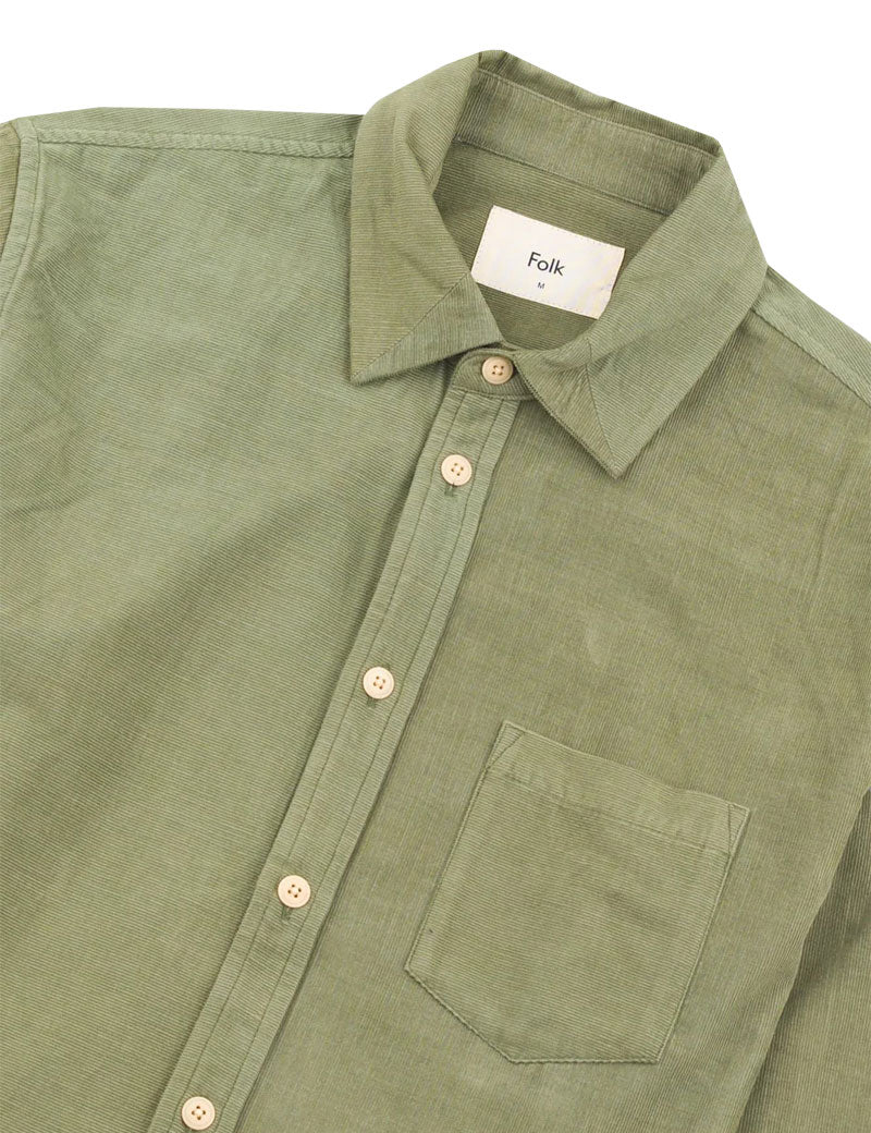 Folk Direction Babycord Shirt Olive
