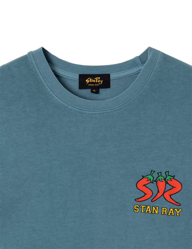 Stan Ray Pepper Tee Brittany Blue Chest Print