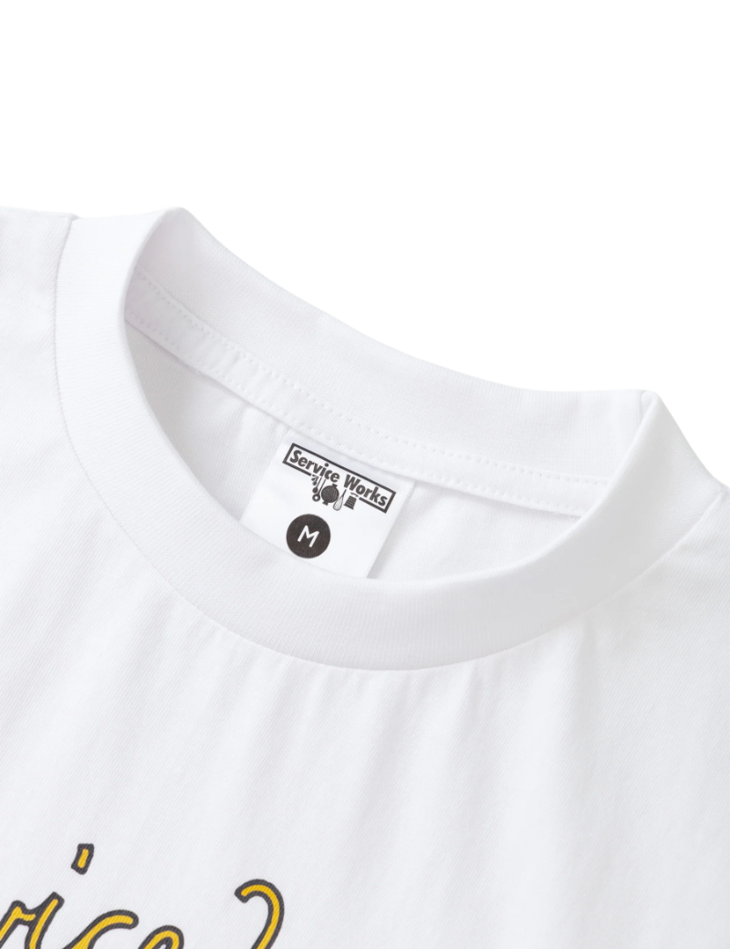 Service Works Spaghetti T-Shirt White Collar