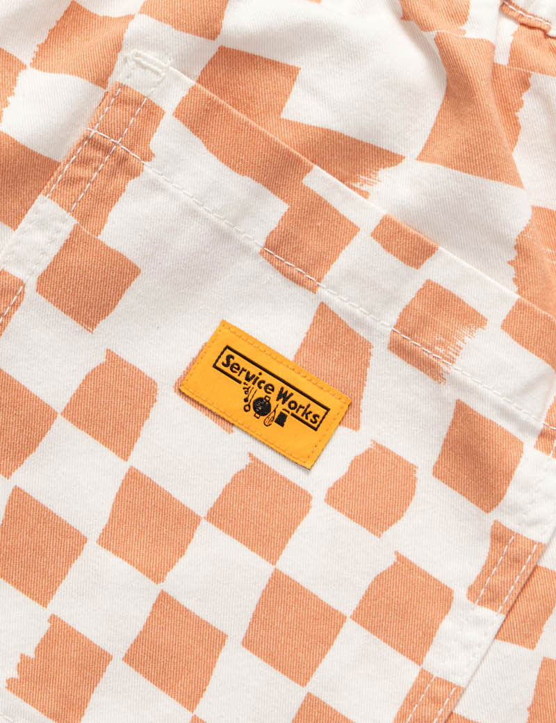 Service Works Printed Chef Pants Salmon Checker