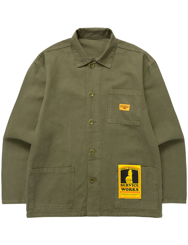 Service Works Canvas Chore Shirt Jacket Olive