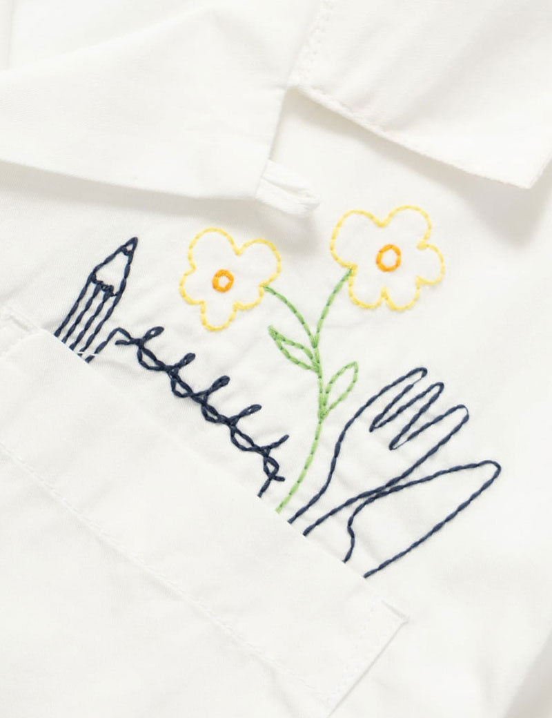 Service Works Light Twill Necessities Short Sleeve Shirt Off White