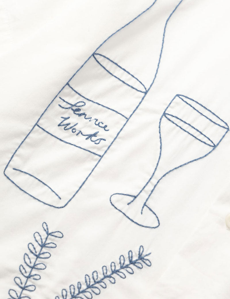 Service Works Light Twill Picnic Short Sleeve Shirt Off White