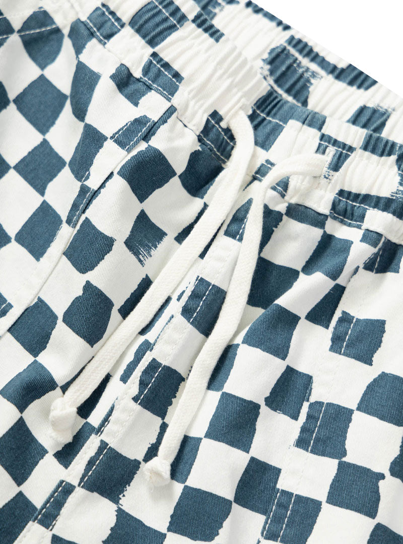 Service Works Printed Chef Shorts Teal Checker