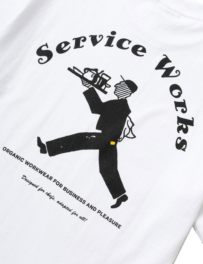 Service Works Waiter Tee White
