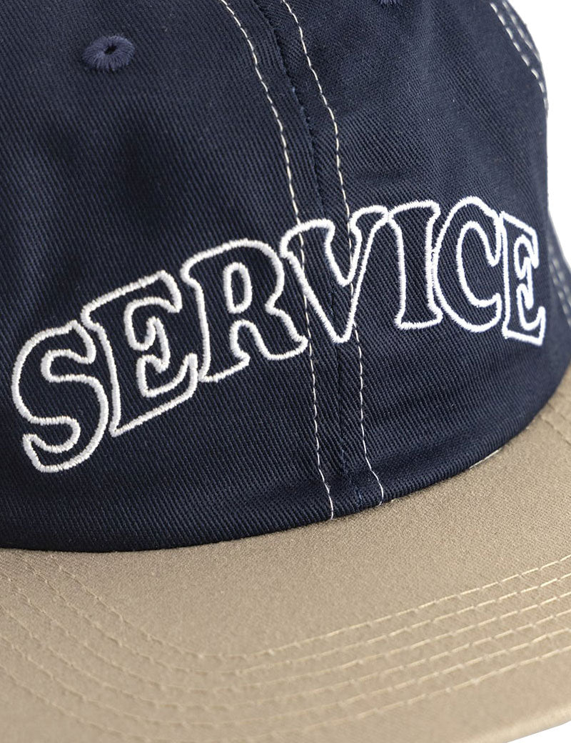 Service Works Arch Logo Contrast Stitch Cap Navy Khaki