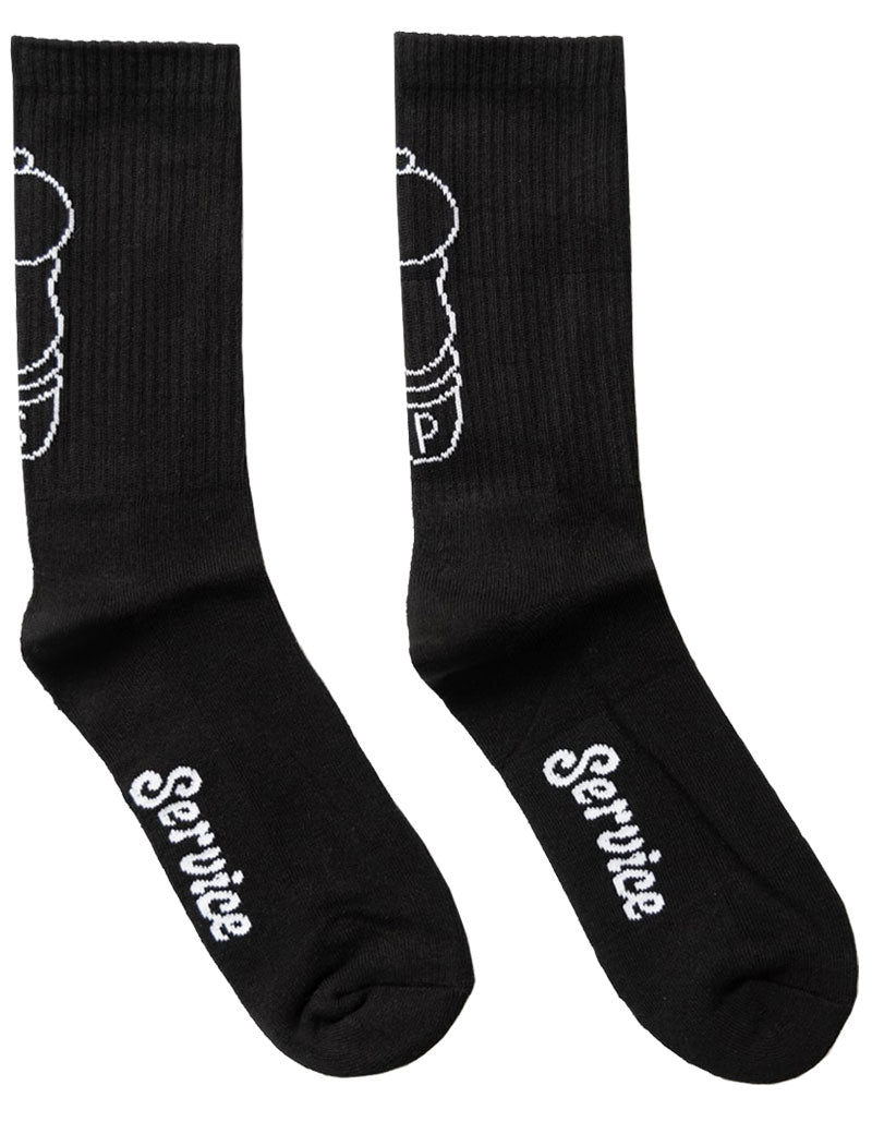 Service Works Salt + Pepper Socks Black