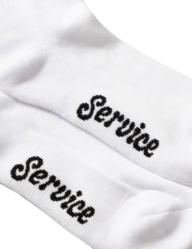 Service Works Salt + Pepper Socks White