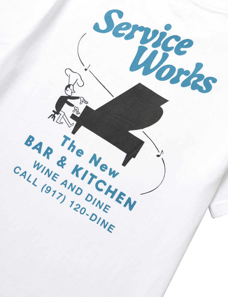 Service Works Bar + Kitchen Tee White