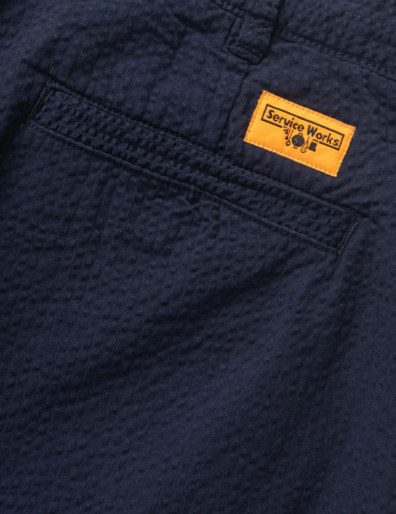 Service Works Seersucker Part Timer Pants Dark Navy Pocket Detail