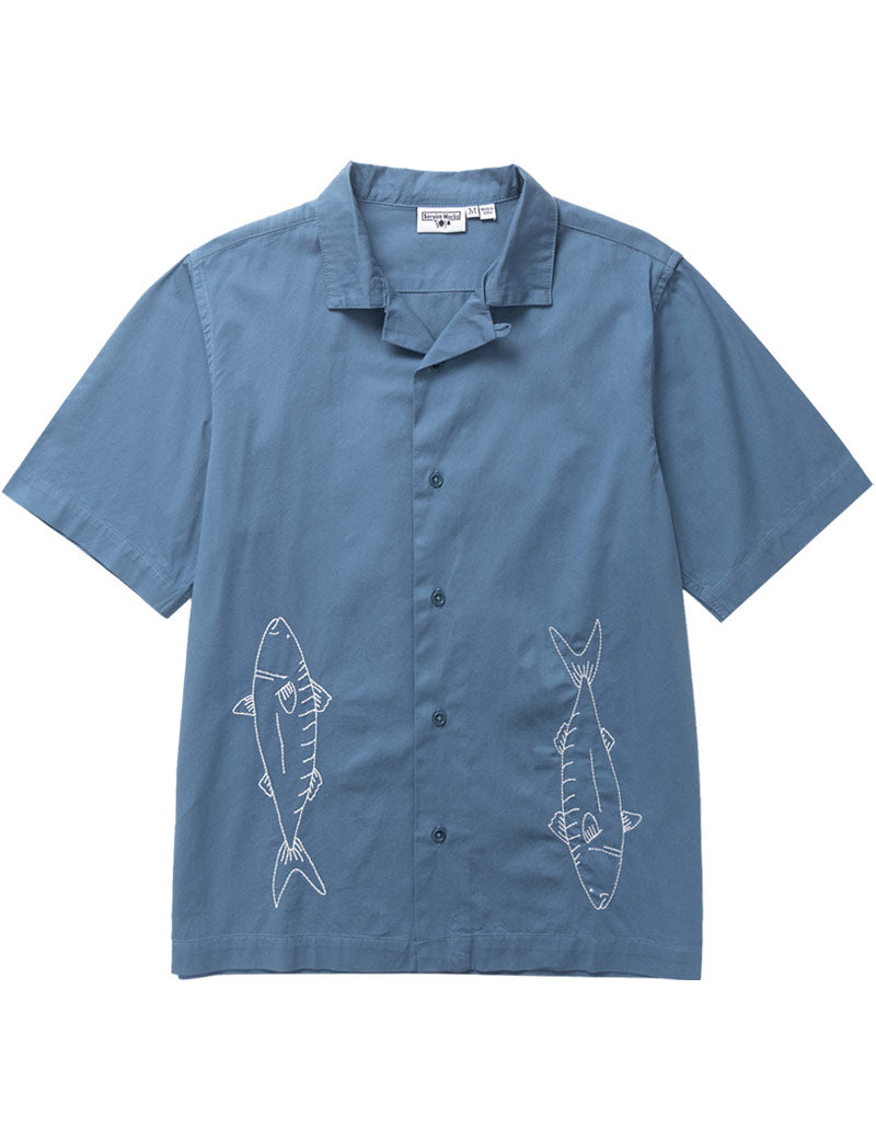 Service Works Mackerel Shirt Slate Front