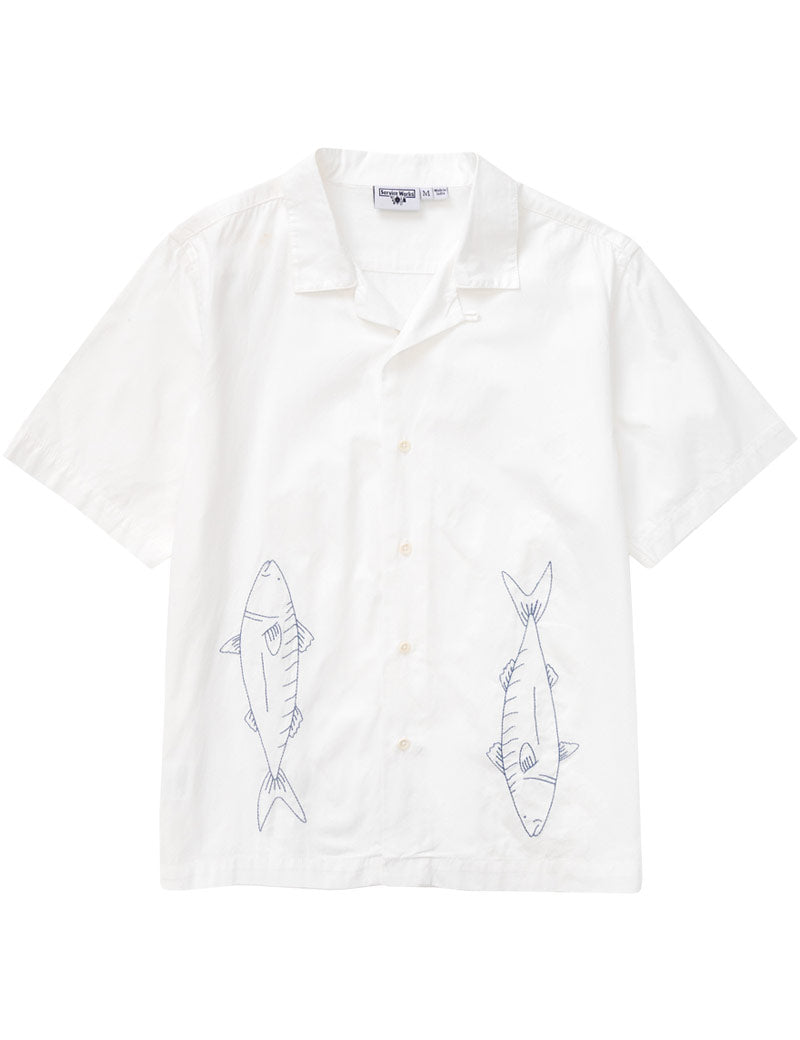 Service Works Mackerel Shirt Off White Front