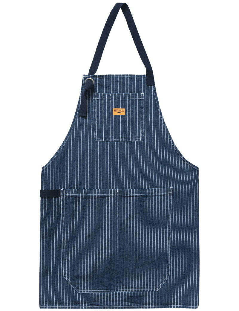 Service Works Pinstripe Denim Apron Indigo