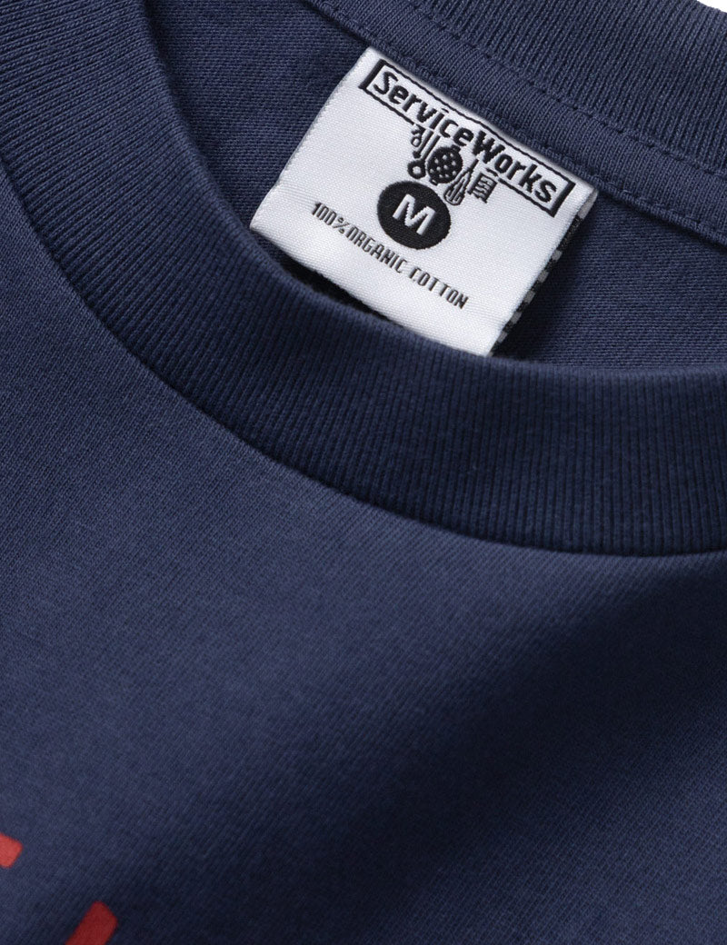 Service Works Soup For The Soul Tee Navy Collar